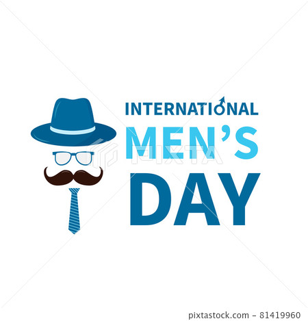 International Men s Day lettering isolated on white. Holiday celebrate on November 19. Vector template for typography poster, banner, flyer, sticker, t-shirt, greeting card, etc. 81419960
