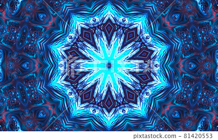 Mystic background celtic knot shape, blue magic sign Mystic background celtic knot shape, blue magic sign 81420553