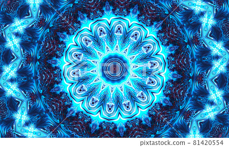 Mystic background celtic knot shape, blue magic sign Mystic background celtic knot shape, blue magic sign 81420554