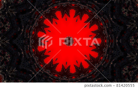 Bloody rutile mountain. Rusty rocks textured metal textured surface, painted with old yellow acid paint. Bloody stains 3d render. 81420555
