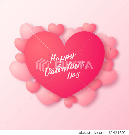 Valentines day. Background with paper heart. Valentines day. Background with paper heart. 81421801