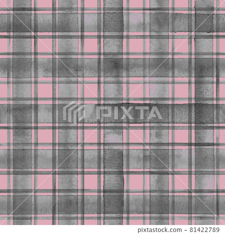 Watercolor grunge shabby chic stripe plaid seamless pattern Watercolor grunge shabby chic stripe plaid seamless pattern 81422789