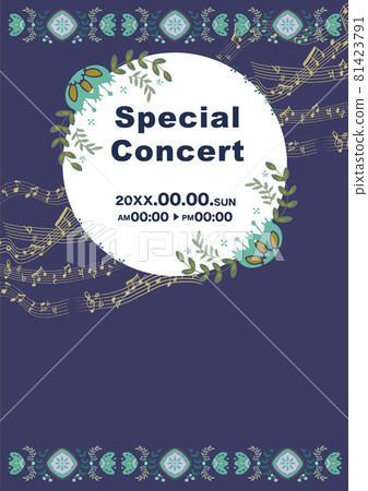 Flyers for music concerts and events Floral retro Scandinavian background material Vector Flyers for music concerts and events Floral retro Scandinavian background material Vector 81423791