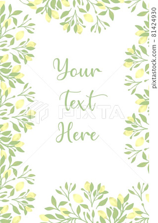 Lemon tree background vertical template with the place for text 81424930