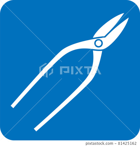 Pictogram of gold-cut scissors 81425162