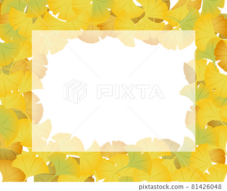 銀杏葉插圖框架背景 81426048