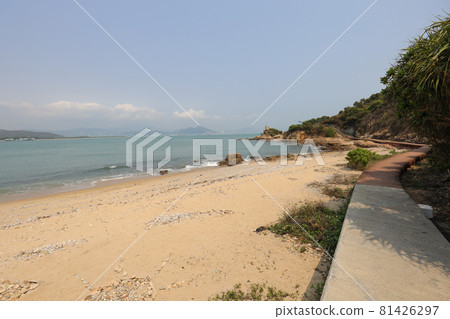 the beachat the north of Peng Chau, hk 16 March 2021 81426297