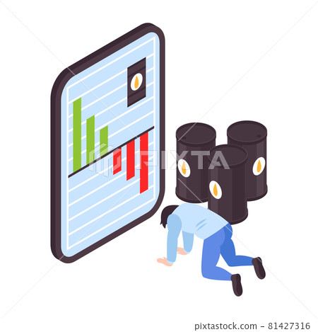 Isometric Financial Crisis Concept 81427316