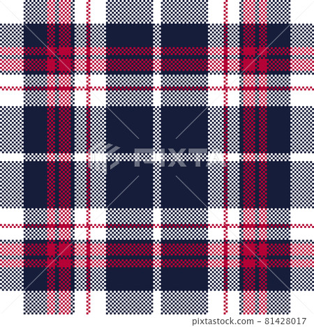 Pixel background vector design. Modern seamless pattern plaid. Square texture fabric. Tartan scottish textile. Beauty color madras ornament. 81428017