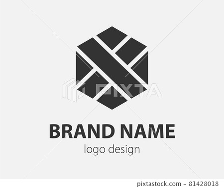 Trend logo vector hexagon tech design. Technology logotype for smart system, network application, crypto icon. 81428018