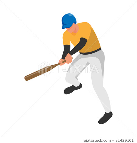 Bat Baseball Player Composition 81429101