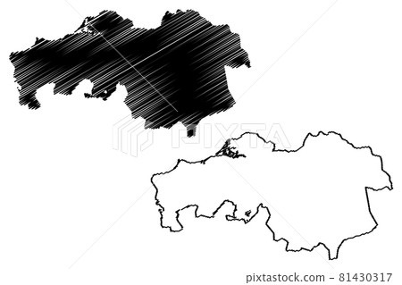 North Brabant province (Kingdom of the Netherlands, Holland) map vector illustration, scribble sketch Brabant map 81430317