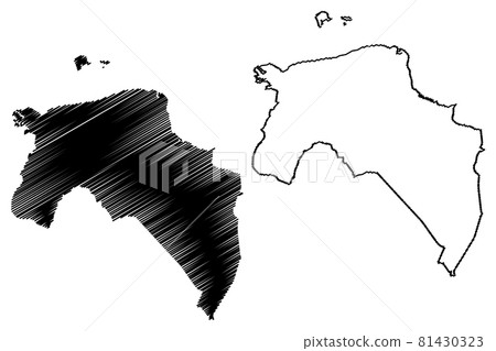 Groningen province (Kingdom of the Netherlands, Holland) map vector illustration, scribble sketch Groningen map 81430323