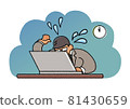 加班的受薪工人 81430659