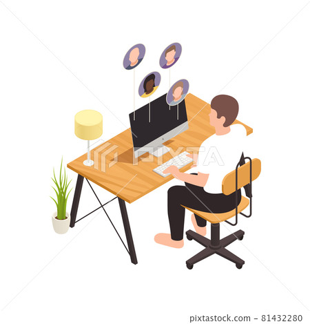 Computer Team Members Composition - Stock Illustration [81432280] - PIXTA