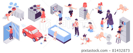 Children Safety Icon Set 81432873