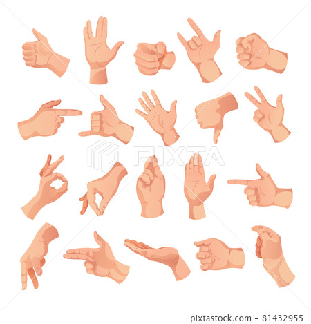 Human Hand Gestures Collection 81432955