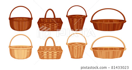 Wooden Baskets Wicker Set Wooden Baskets Wicker Set 81433023