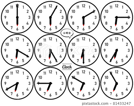 6 o'clock clock 81433247