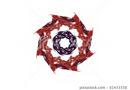 abstract aggressive fractal red black symmetric figure abstract aggressive fractal red black symmetric figure 81433338