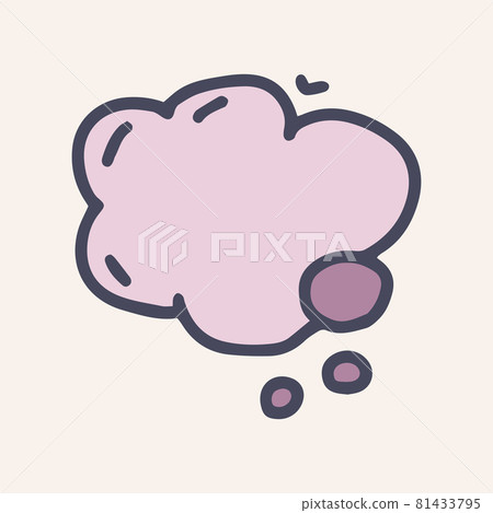 speech bubble color vector doodle simple icon - Stock Illustration ...