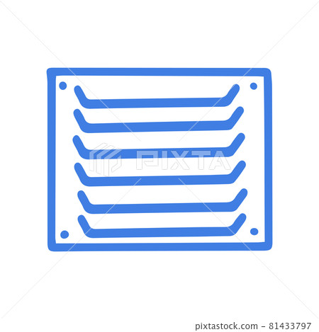 Ventilation grill line vector doodle simple icon Ventilation grill line vector doodle simple icon 81433797