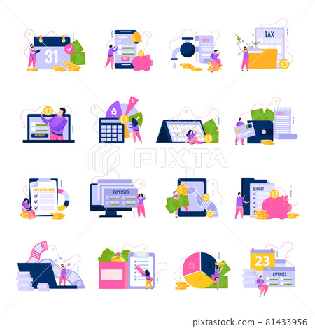 Monthly Payments Icons Collection 81433956