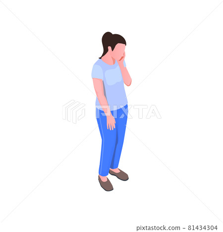 Toothache Isometric Illustration 81434304