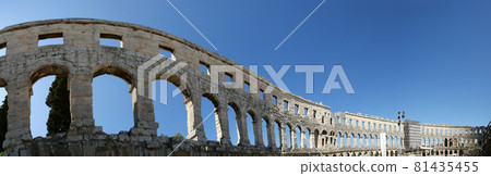 Panoramic view of the Arena (colosseum) in Pula, Croatia Panoramic view of the Arena (colosseum) in Pula, Croatia 81435455