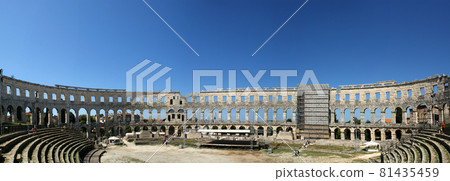 Panoramic view of the Arena (colosseum)  in Pula, Croatia 81435459