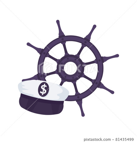 Ship Wheel Icon 81435499