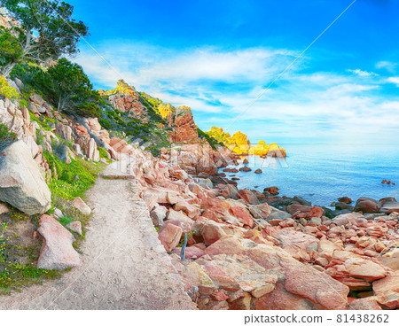 Gorgeous view of popular travel destination Costa Paradiso. Gorgeous view of popular travel destination Costa Paradiso. 81438262