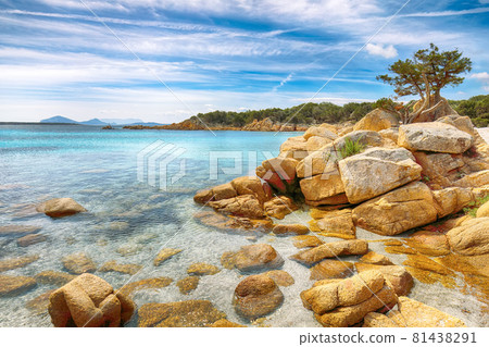 Astonishing view of Capriccioli beach in Costa Smeralda. Astonishing view of Capriccioli beach in Costa Smeralda. 81438291