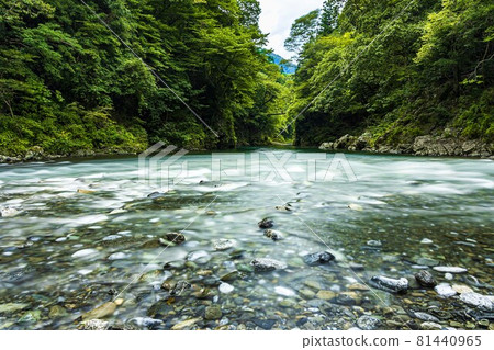 Okutama, a valley in Tokyo surrounded by greenery, water and rocks 81440965