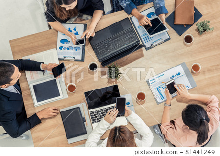 Business People in Group Meeting at Office Room. Business People in Group Meeting at Office Room. 81441249