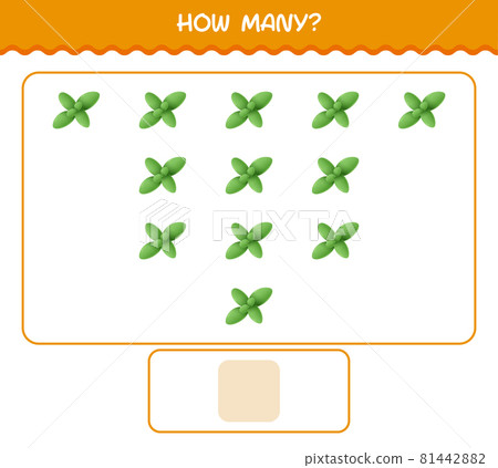 How many cartoon mint leaf. Counting game. Educational game for pre shool years kids and toddlers How many cartoon mint leaf. Counting game. Educational game for pre shool years kids and toddlers 81442882