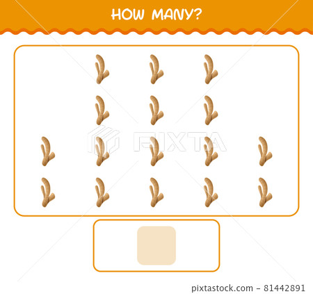 How many cartoon ginger. Counting game. Educational game for pre shool years kids and toddlers 81442891