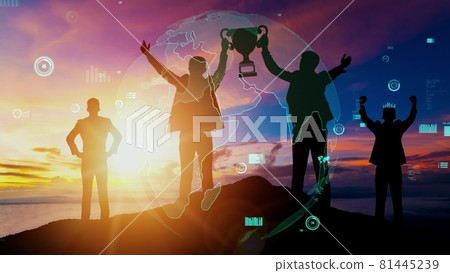 Achievement and Business Goal Success conceptual . Achievement and Business Goal Success conceptual . 81445239