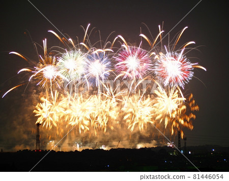 Fireworks that fill the screen 81446054