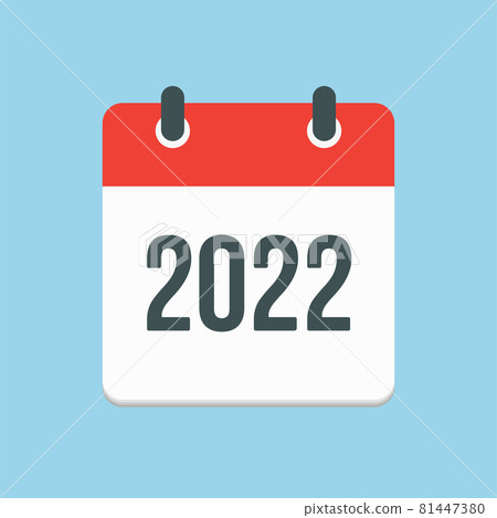 Vector icon calendar year 2022, icon of the year 81447380