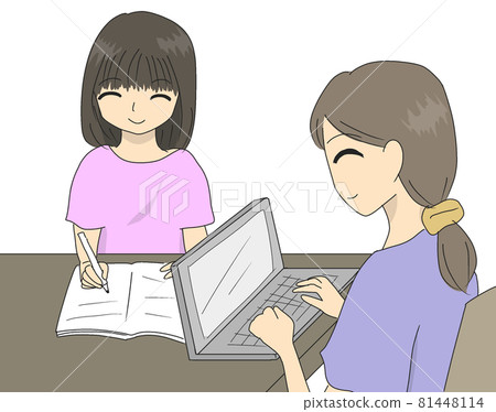 與父母和孩子進行遠程工作 81448114