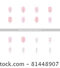Minimal icon Sakura tree set 001 4/4 81448907