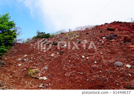 Nikko Otokoyama, a rough spot just below the summit Nikko Otokoyama, a rough spot just below the summit 81449637