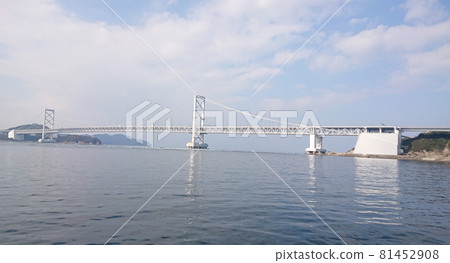 Onaruto Bridge seen from the Whirlpool cruise ship on Awaji Island Onaruto Bridge seen from the Whirlpool cruise ship on Awaji Island 81452908