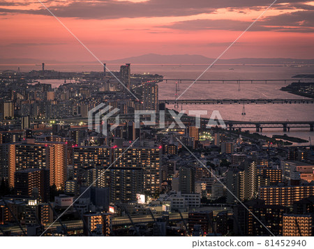 city sunset city sunset 81452940