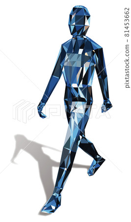 Walking diamond person A vector cutout Walking diamond person A vector cutout 81453662