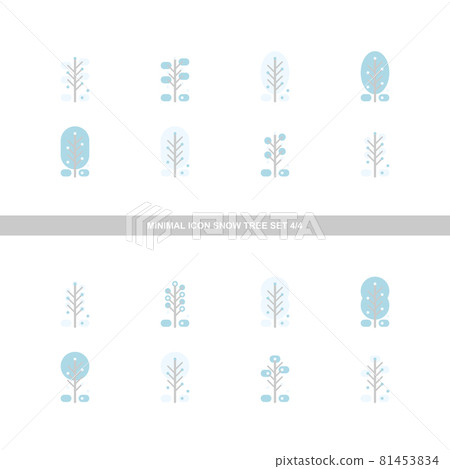 Minimal icon snow and tree set 001 4/4 81453834