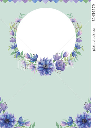 藍色花束水彩插圖暗色復古花卉模板矢量素材 藍色花束水彩插圖暗色復古花卉模板矢量素材 81454279