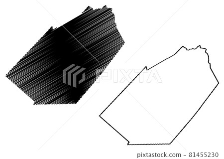 Fayette County, Texas (Counties in Texas, United States of America,USA, U.S., US) map vector illustration, scribble sketch Fayette map 81455230