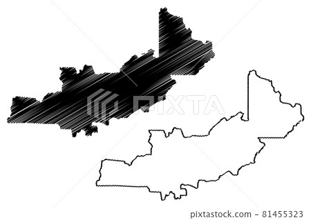 Central Province (Provinces of Zambia, Republic of Zambia) map vector illustration, scribble sketch Central map.... 81455323